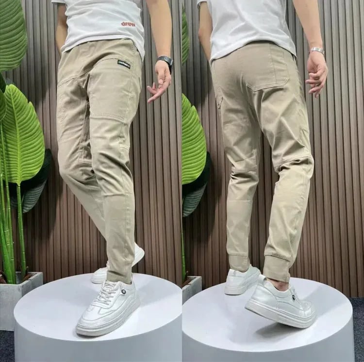 Men's High Stretch Multi-Pocket Skinny Cargo Pants