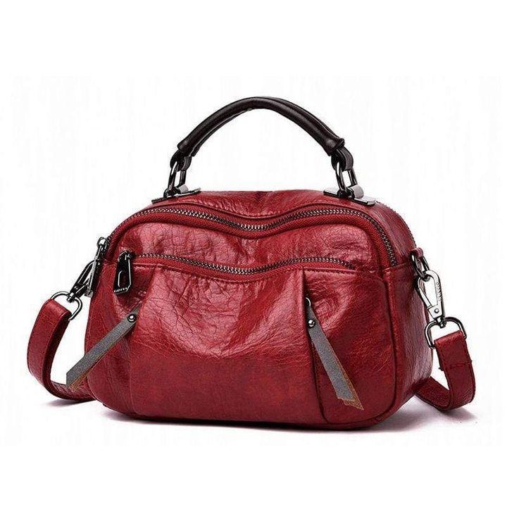 Multi-Pockets Soft Leather Bag