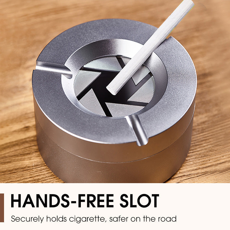✨360° Stainless Steel Twist-Lock Ashtray