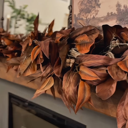 💥This Week's Special Price $19.99🍂Brown Magnolia Leaf Garland