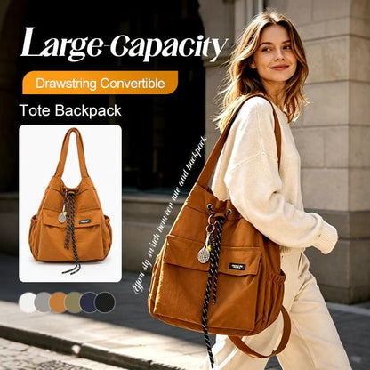 👜Large-Capacity Drawstring Convertible Tote Backpack