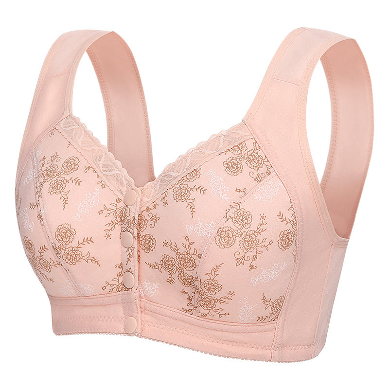 💕USD 9.99 Large Size Mother Front Buckle Bra