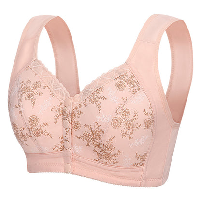💕USD 9.99 Large Size Mother Front Buckle Bra
