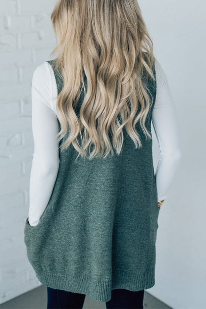 Cozy Pocket Sweater Vest | Buy 2 Free Shipping