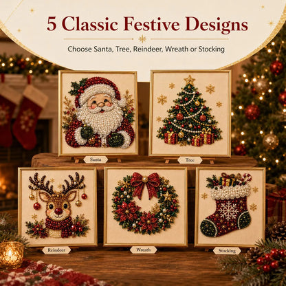 🎄 LAST DAY 49% OFF – Premium 3D Pearl Christmas Diamond Painting Art Kit ⛄️