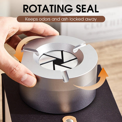 ✨360° Stainless Steel Twist-Lock Ashtray