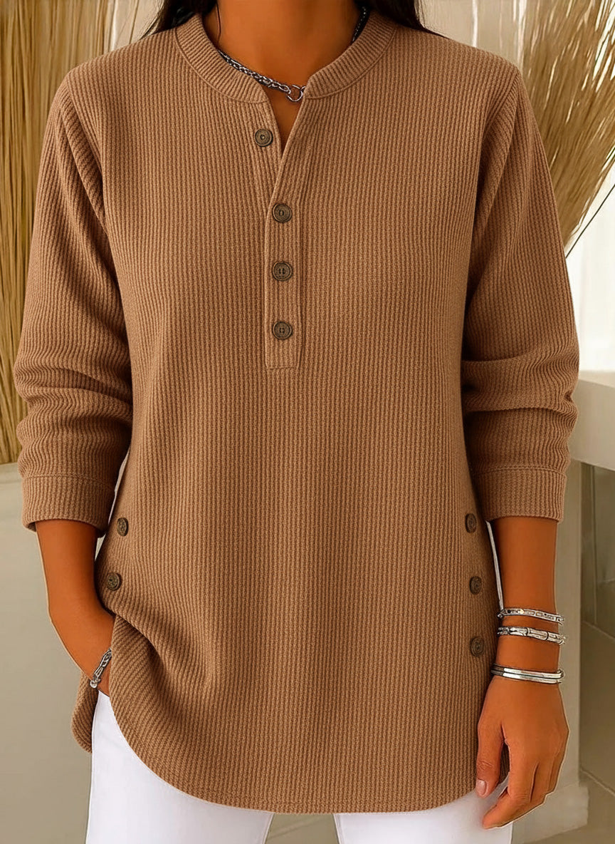 Women's Solid Color Crew Neck Long Sleeve Casual Loose Knit Pullover