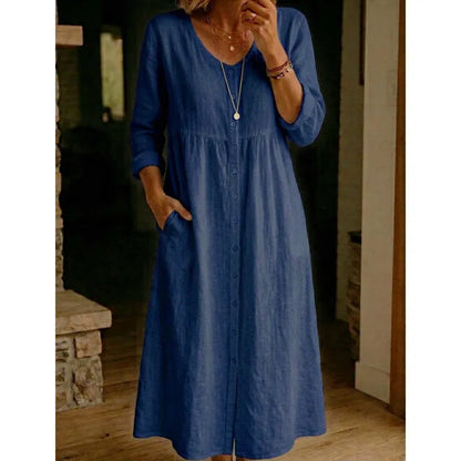 👗Women's Casual Midi Linen Dress