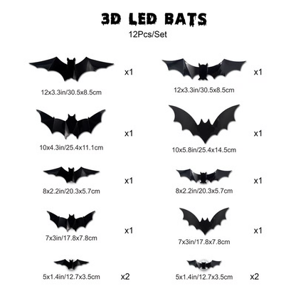 💥3D Bat Design LED Decoration