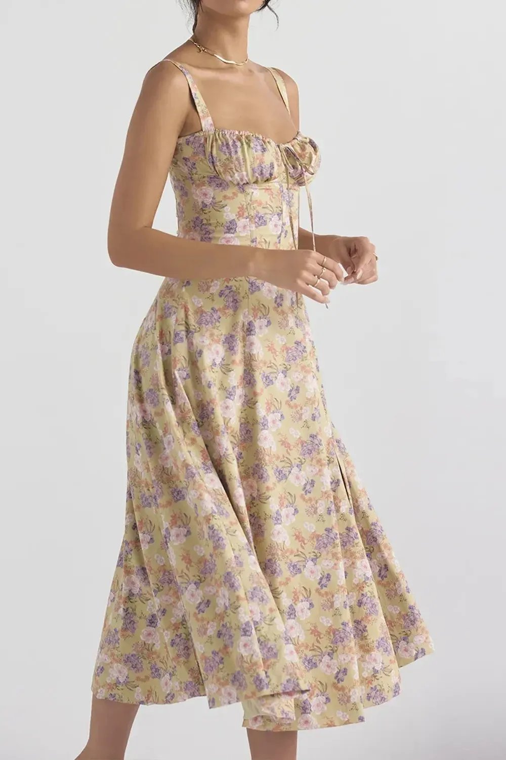 🌸Women's Floral Strapless Dress 🌸Slim-Fit, Waist-Cinching, and Body-Sculpting Style