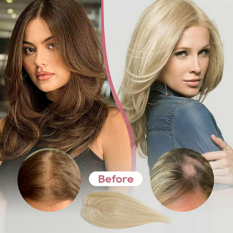 👩Women's Clip-in Hair Topper — 100% Remy Human Hair Crown Piece