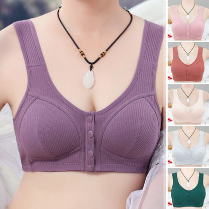 🔥$9.99 New Women’S Front Snap Button Plus Size Bra