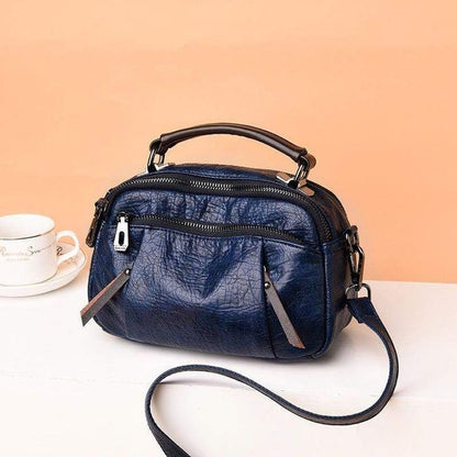 Multi-Pockets Soft Leather Bag