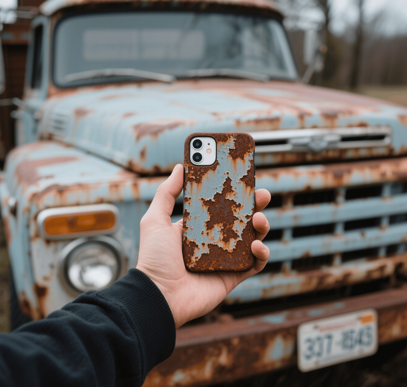 📲Distressed "Rust-Patina" Style iPhone Case