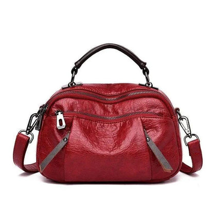 Multi-Pockets Soft Leather Bag