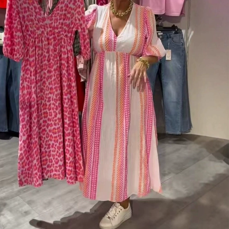 🏖️Summer Women V-Neck Printed Dress
