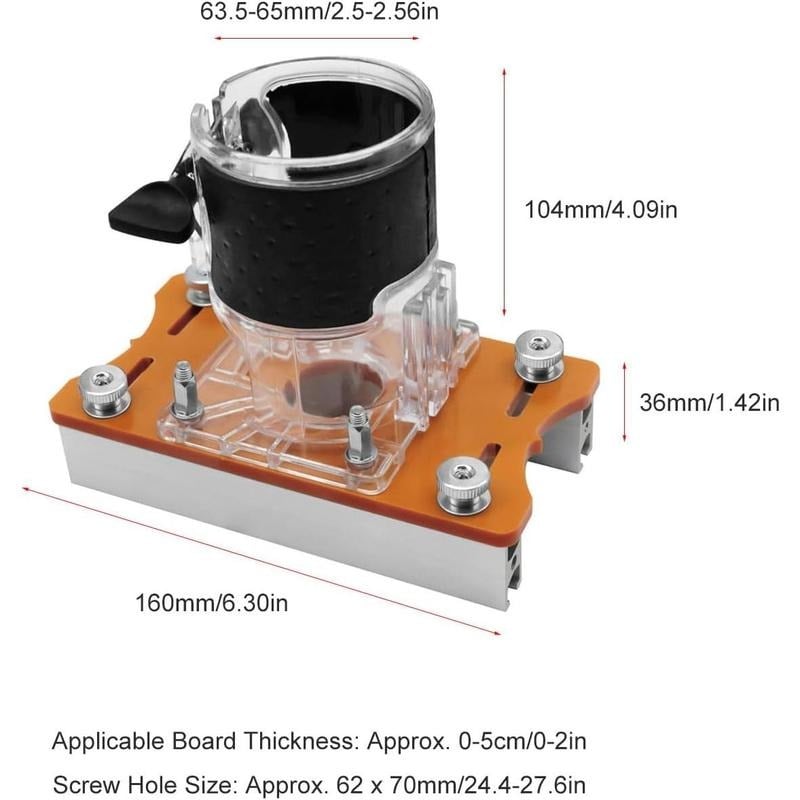 2-in-1 Invisible Fastening Nut Slotting Base