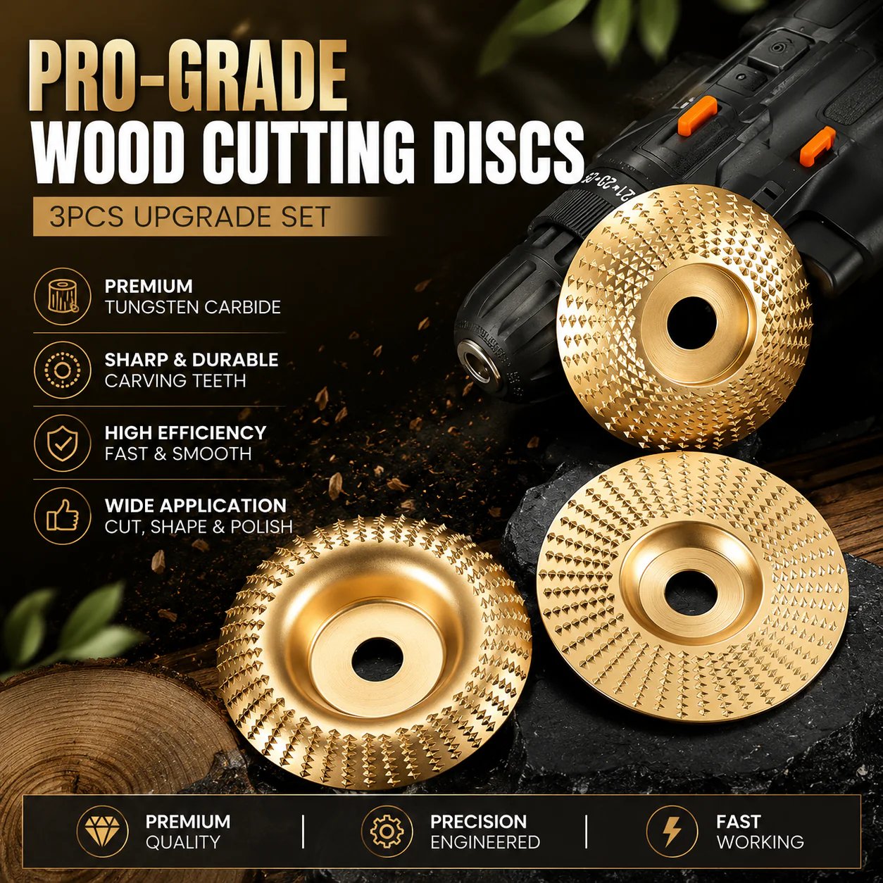 Wood Carving Disc Set