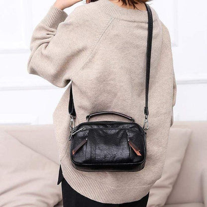 Multi-Pockets Soft Leather Bag