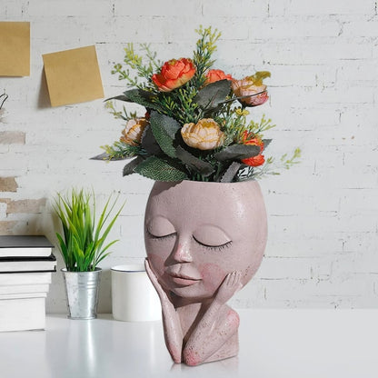 💝Girl Face Head Planter