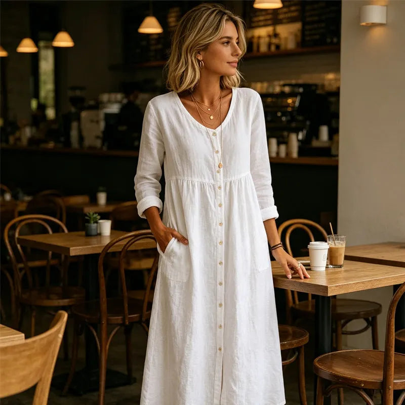 👗Women's Casual Midi Linen Dress