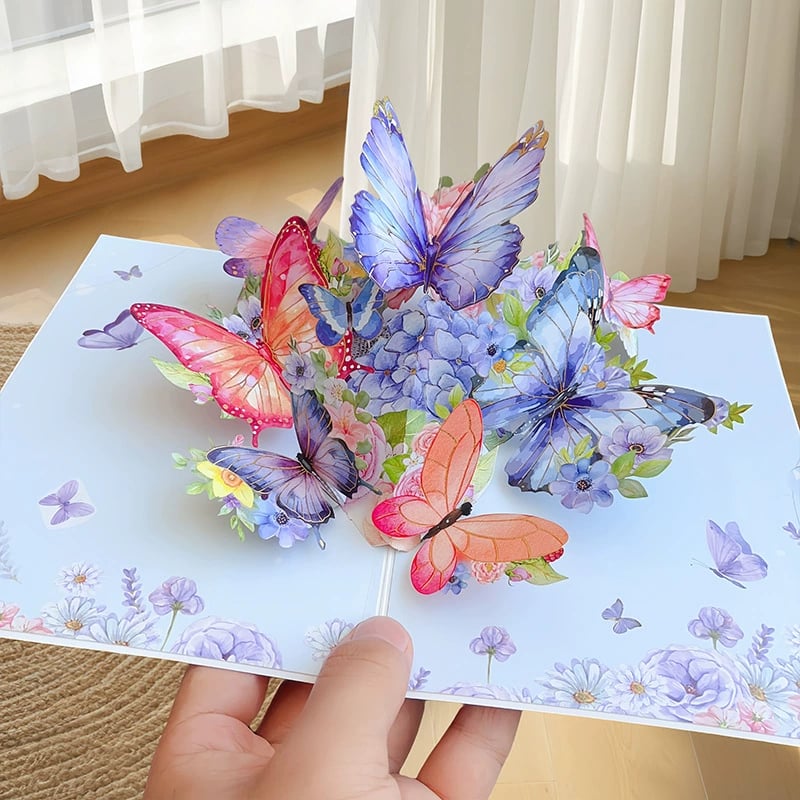 🦋Vibrant 3D  Butterfly & Daisy Pop-Up Greeting Card
