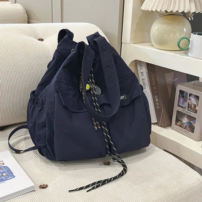 👜Large-Capacity Drawstring Convertible Tote Backpack