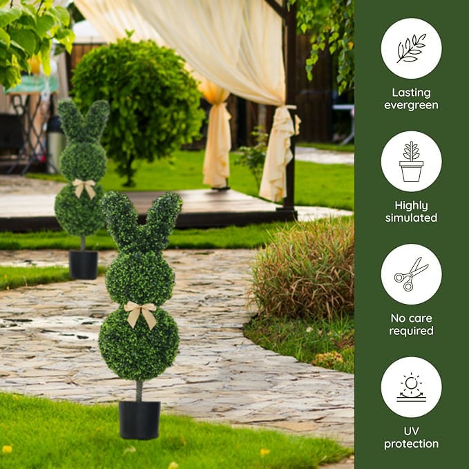 🐰Easter-Themed Realistic Rabbit Outdoor Topiary Tree