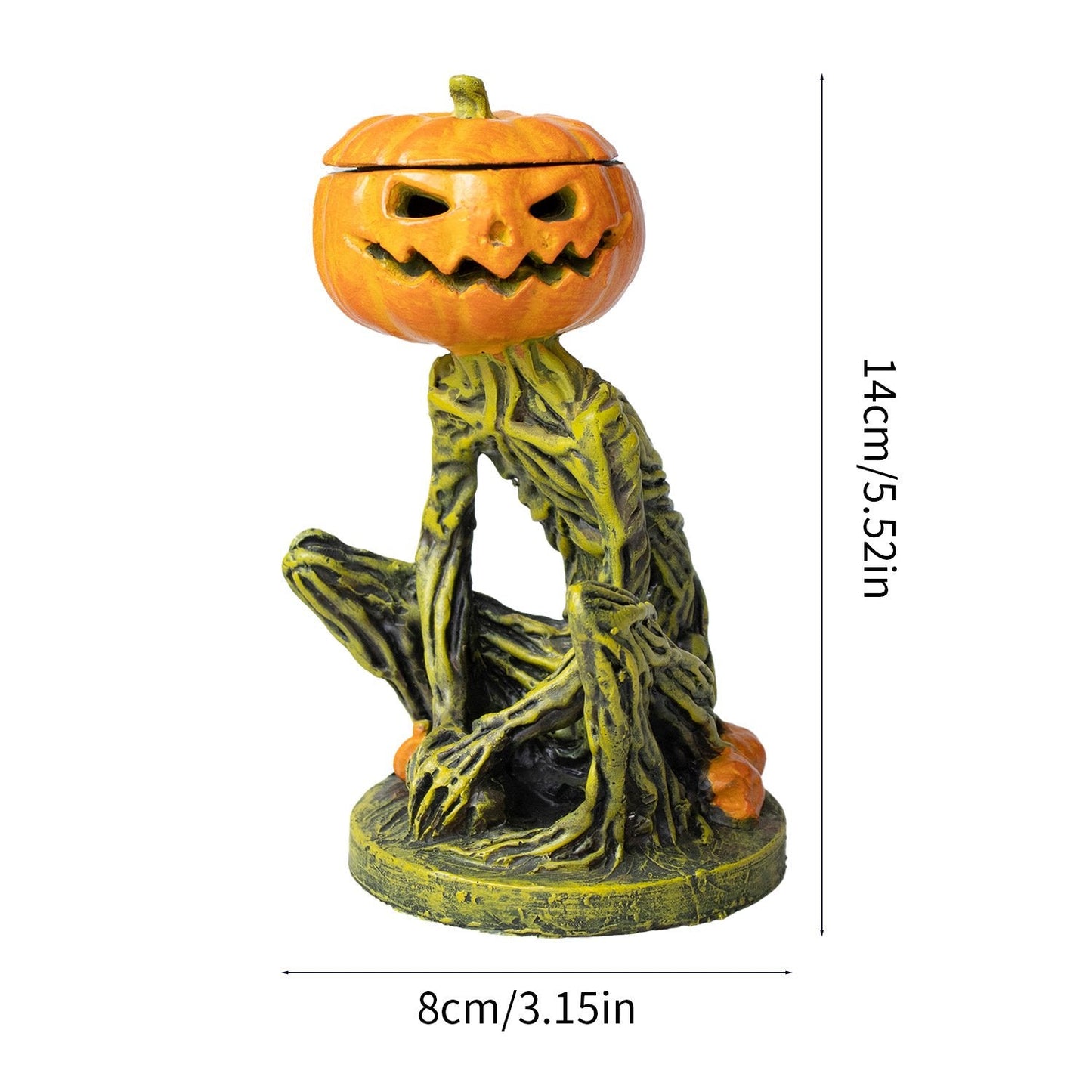 🎃Halloween Scary Swamp Monster Pumpkin Head Ornament