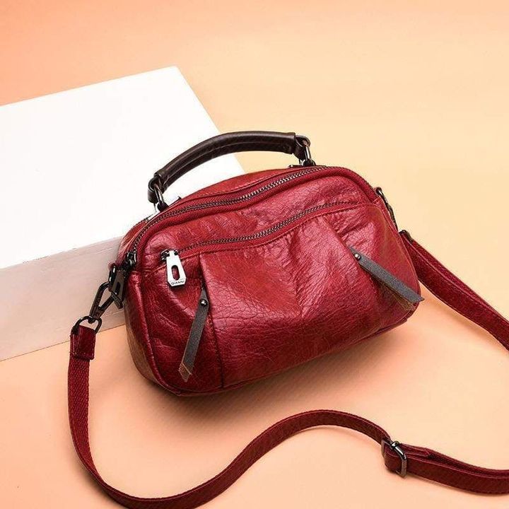 Multi-Pockets Soft Leather Bag