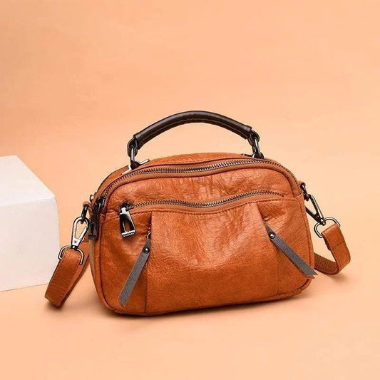 Multi-Pockets Soft Leather Bag
