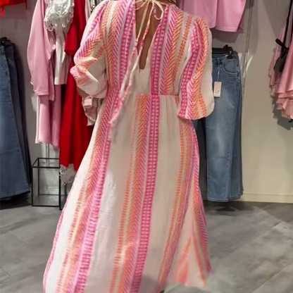 🏖️Summer Women V-Neck Printed Dress