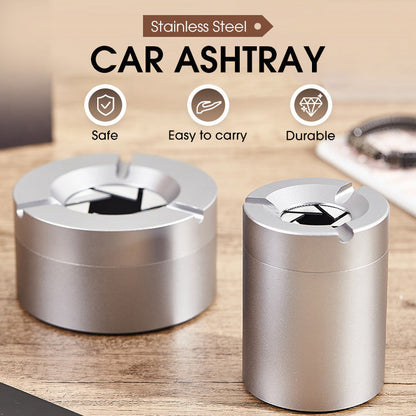✨360° Stainless Steel Twist-Lock Ashtray