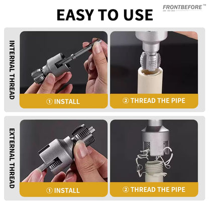 🔩Integrated Internal & External Pipe Threading Tool