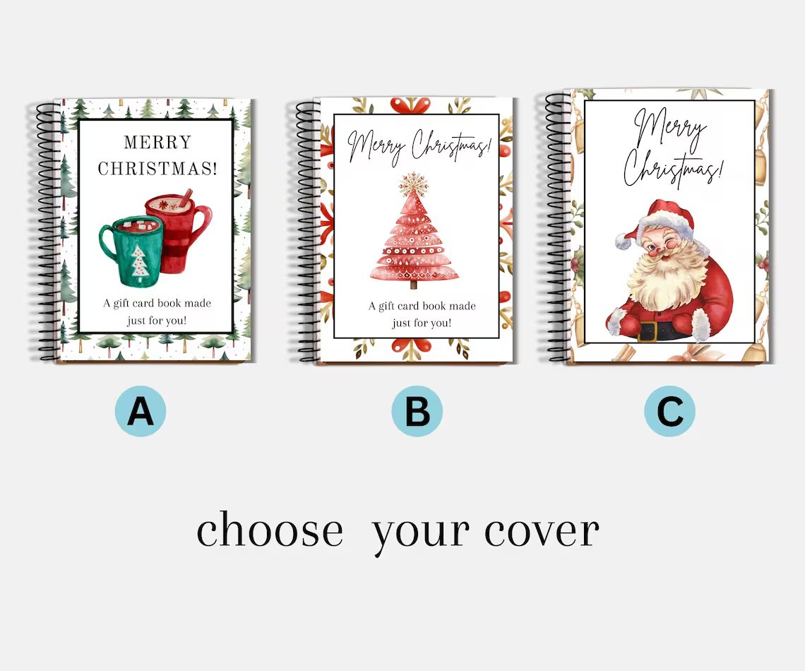 🎄📚Christmas Gift Card Book🎁Surprises On Every Page📚Hardcover & Durability Line