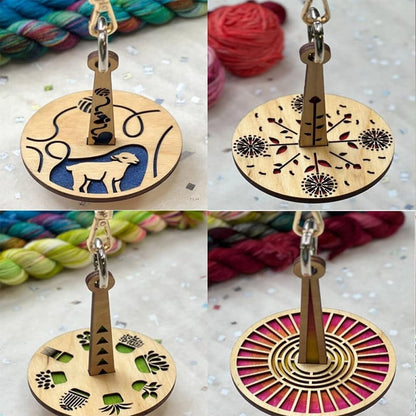 Wooden Portable Yarn Holder - The Perfect Tool for Crochet Enthusiasts