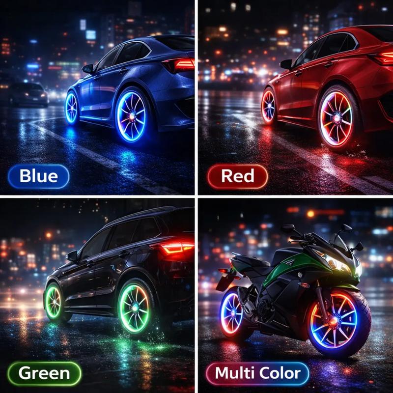 LED Wheel Lights | Waterproof Luminous Car Tire Valve Caps