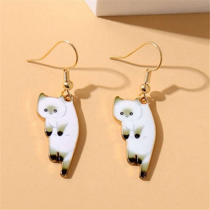 2023 New Funny Small Black Cat Earring for Women Girl Fashion Cute Animal Earrings Fashion Party Jewelry Gifts Wholesale