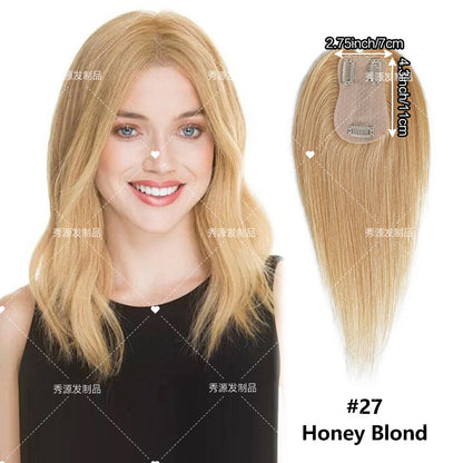 👩Women's Clip-in Hair Topper — 100% Remy Human Hair Crown Piece