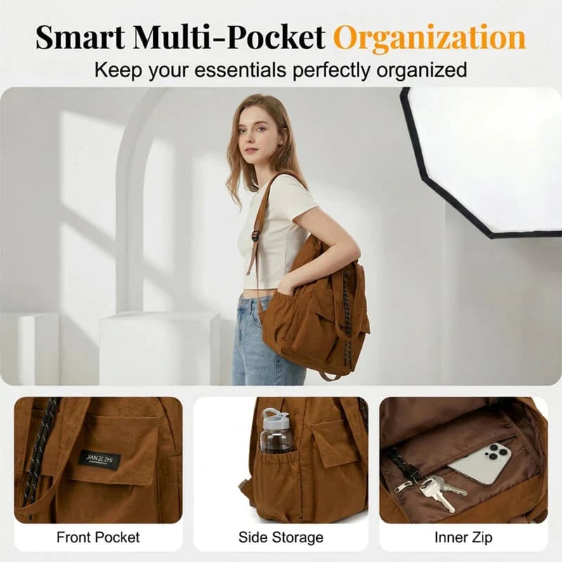 👜Large-Capacity Drawstring Convertible Tote Backpack