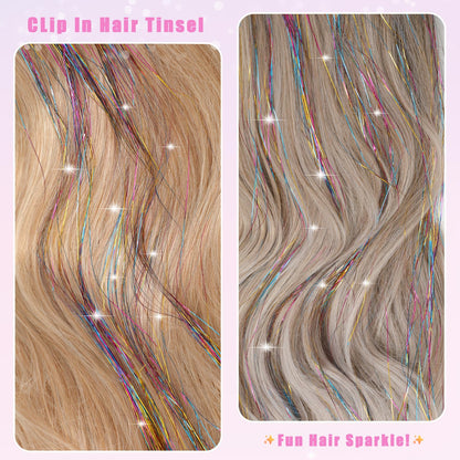 🔥This week's hot sale🔥Clip-on Shimmering Hair Extensions