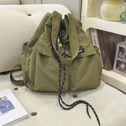 👜Large-Capacity Drawstring Convertible Tote Backpack