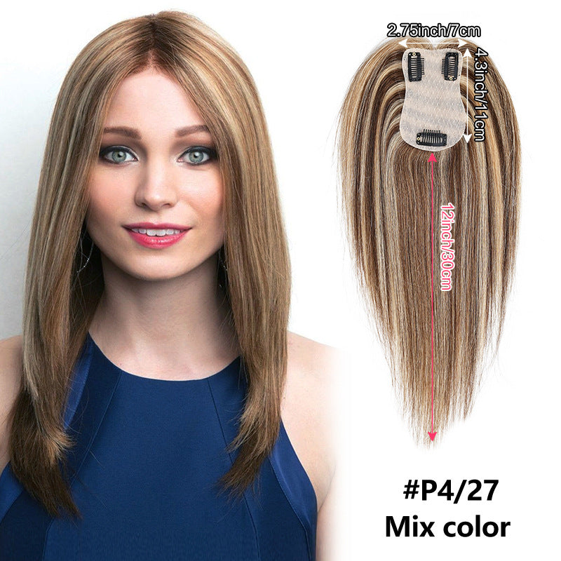 👩Women's Clip-in Hair Topper — 100% Remy Human Hair Crown Piece