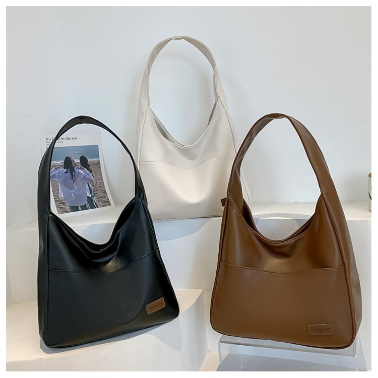 Simple PU leather tote bag