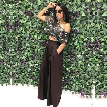 Stylish & Unique Wide-Leg Casual Pants