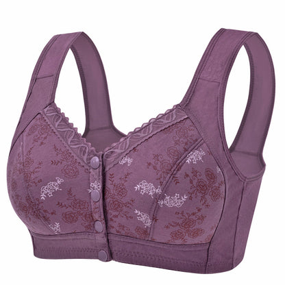 💕USD 9.99 Large Size Mother Front Buckle Bra