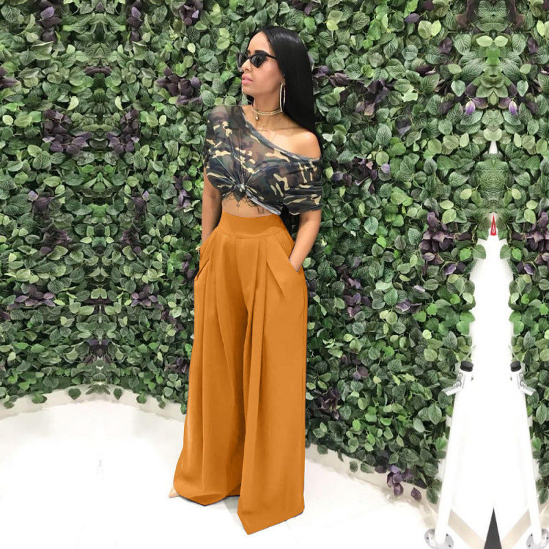 Stylish & Unique Wide-Leg Casual Pants