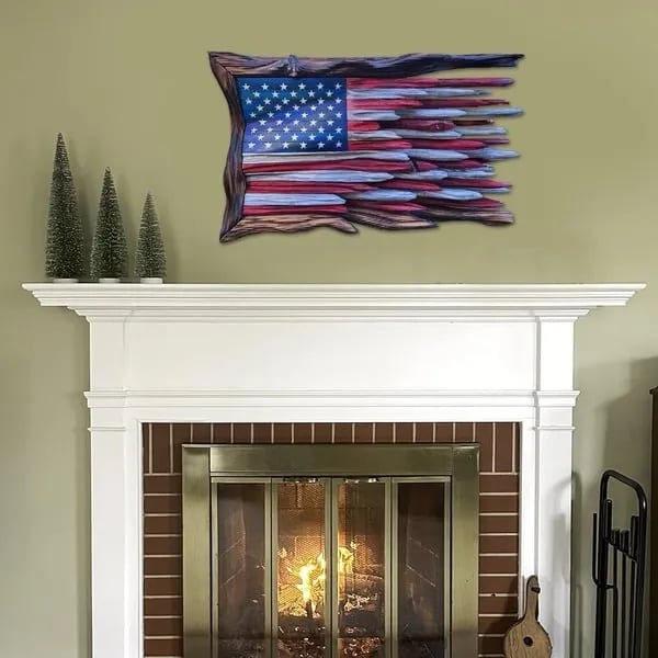 Wooden American Flag-BUY 2 FREE SHIPPING