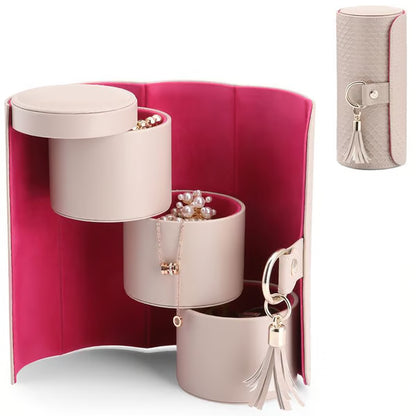 🔥Hot Sale50% OFF😍Portable cylindrical multi-layer jewelry box
