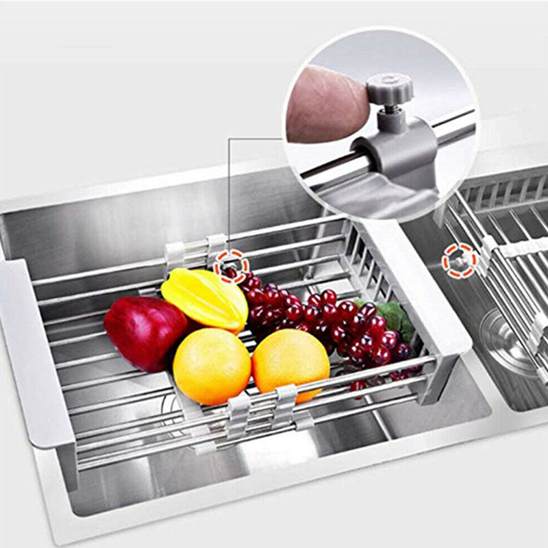 Stainless steel telescopic drain basket